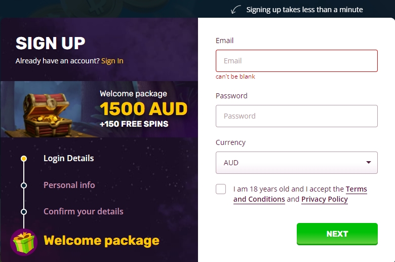 Playamo sign up bonus